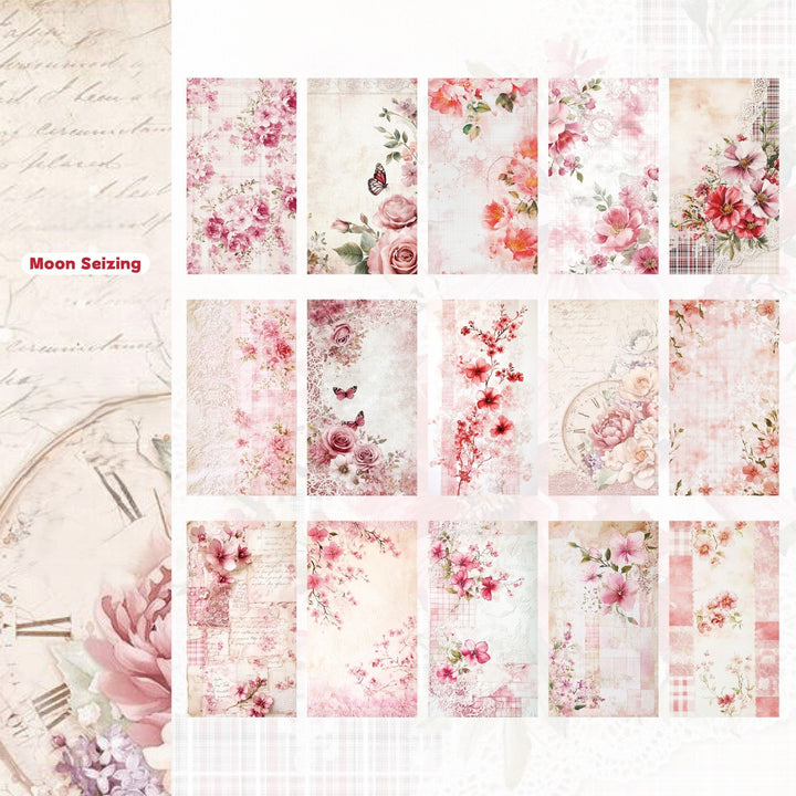 Retro Story Morning Flowers Decorative Papers for Personalization