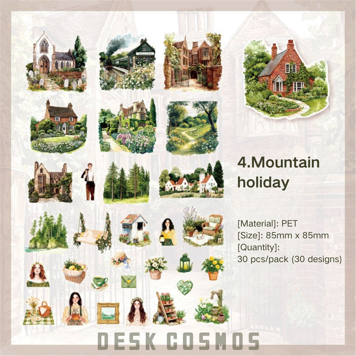 Always Romantic Mountain Holiday PET Stickers Peaceful Layout