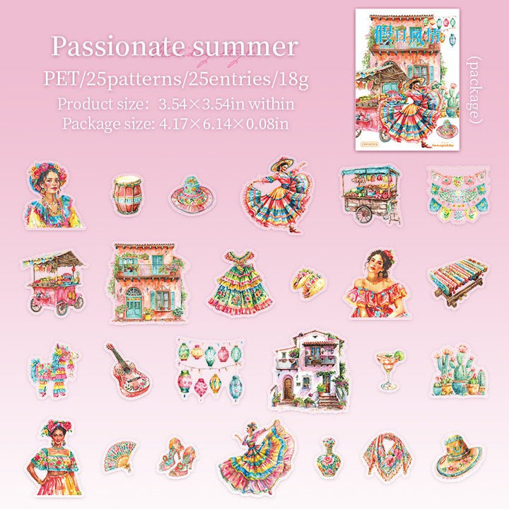 Holiday Style PET Stickers for Artistic Journaling