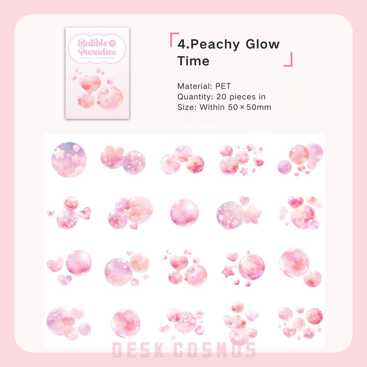 Dream Bubble Series Peachy Glow Time romantic pink bubble accents