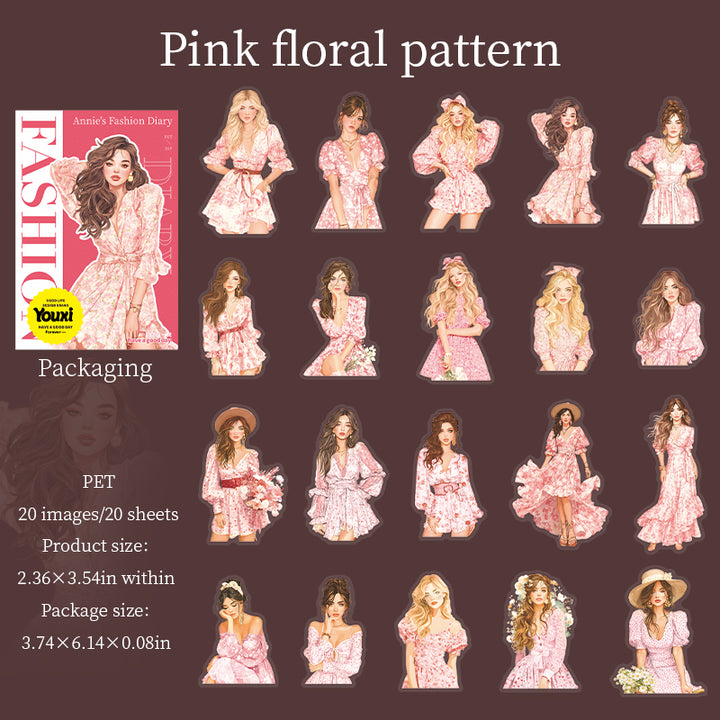 Fashion PET Tape Annie's Fashion Diary Characters Romantic Style