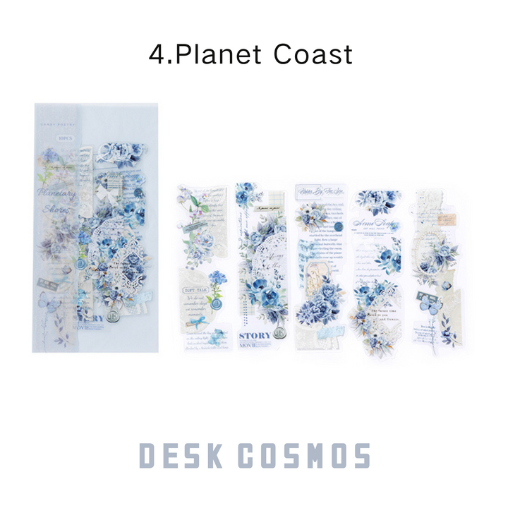 Love Spread Series Planet Coast Variant Floral Lace Retro Stickers