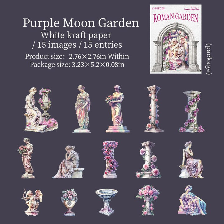 Roman Garden Decorative Stickers Retro For Junk Journaling
