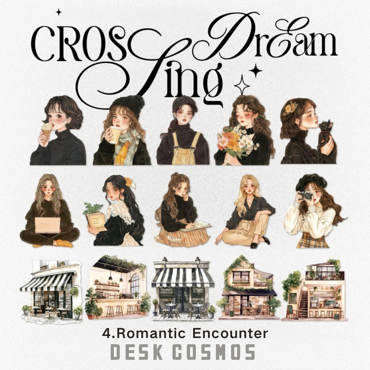 Glorious Days Romantic Encounter PET Stickers Stylish Characters