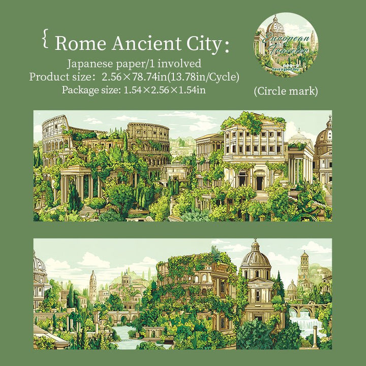 European Traveler Vintage Journal Washi Tapes - Desk Cosmos