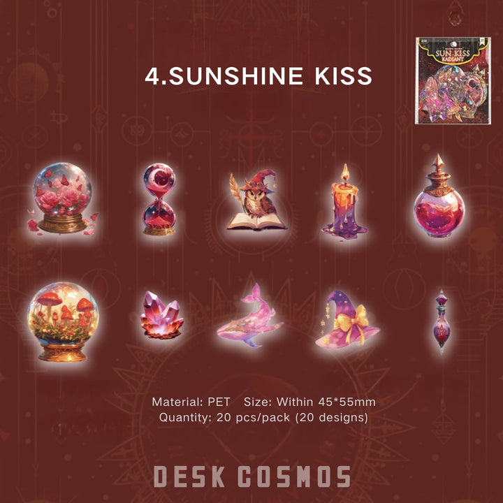 Jinxiu Glass SUNSHINE KISS Artistic PET Stickers Fantasy Aesthetic