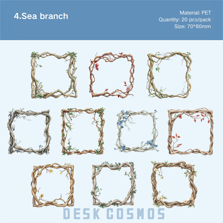 Branch Series PET Stickers Border Cute DIY Journal Materials