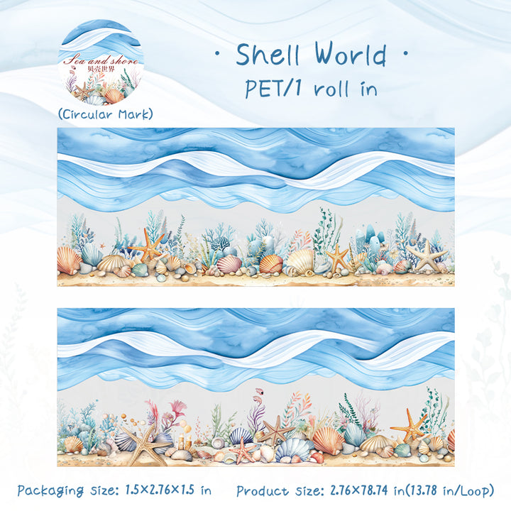 Sea and Shore PET Tape for Phone Case Decoration