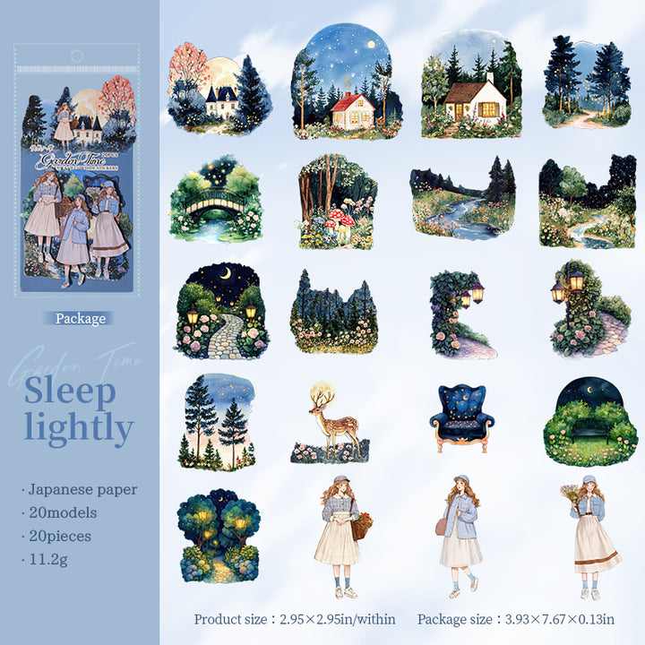 Scenery Washi Stickers Garden Time aesthetic diary sticker