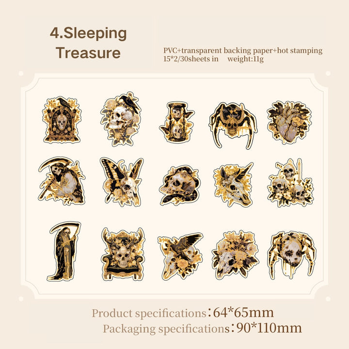 Undead Overture Series Sleeping Treasure Dark Fantasy PET Stickers