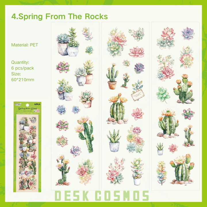 Natural Time PET Stickers Fruits Vegetables Plants Scrapbook Lovers