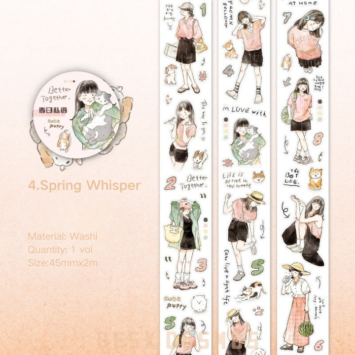 Echoes of Four Seasons Spring Whisper Characters Creative Design