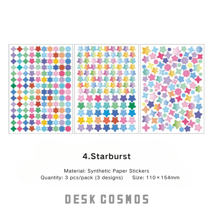 Rainbow Light Polka Dots Stickers Unique For Scrapbook Lovers