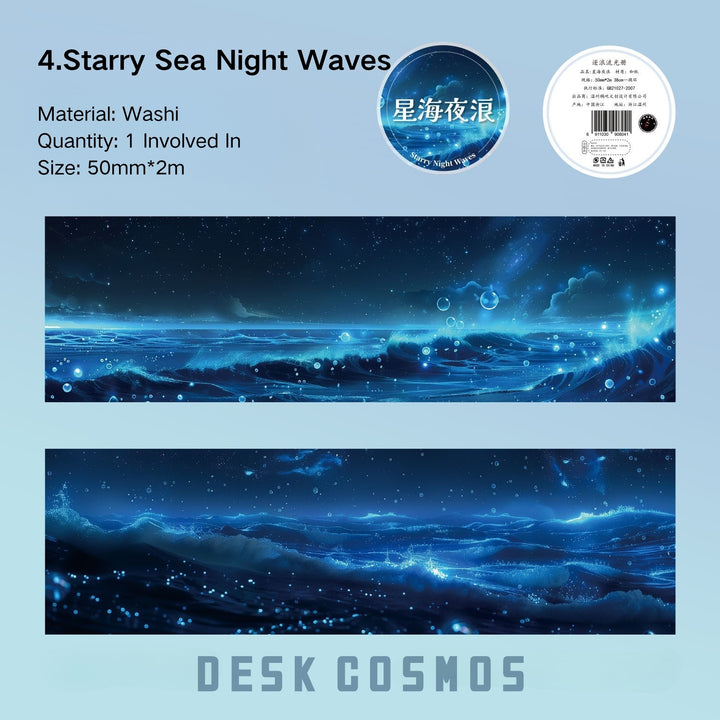 Fantasy Sea Waves PET Tape - Desk Cosmos
