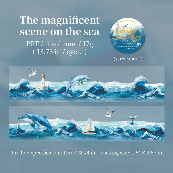 Diary of a Tour Around the Sea PET tape perfect for personalized decor