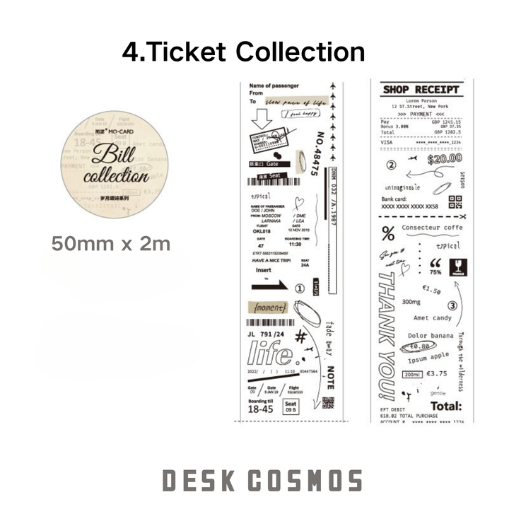 Ticket Collection Vintage Stickers