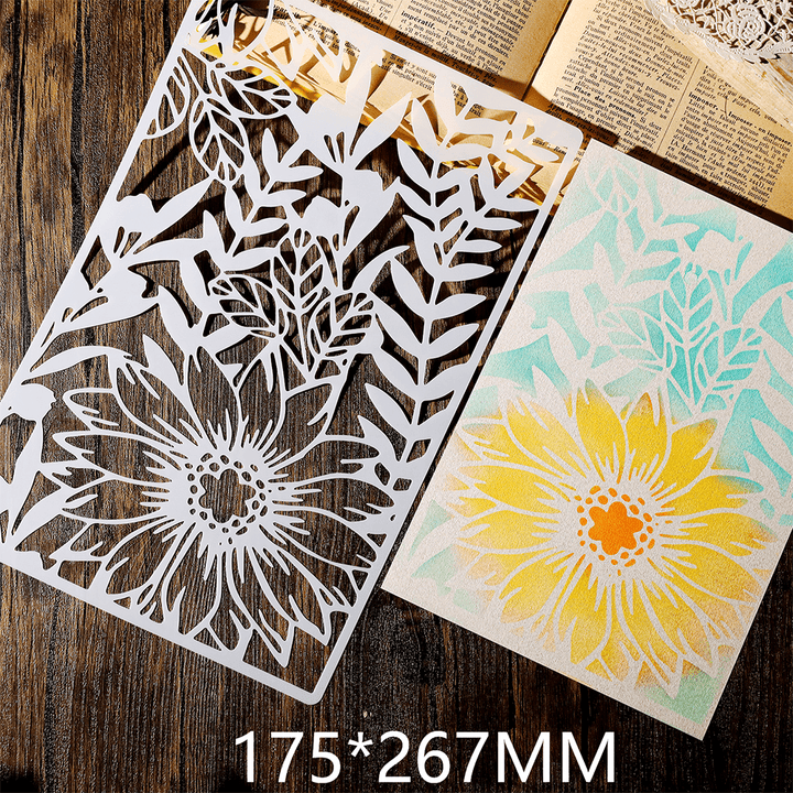 Planner Stencil Mask – Flowers, Numbers, Textures - Desk Cosmos