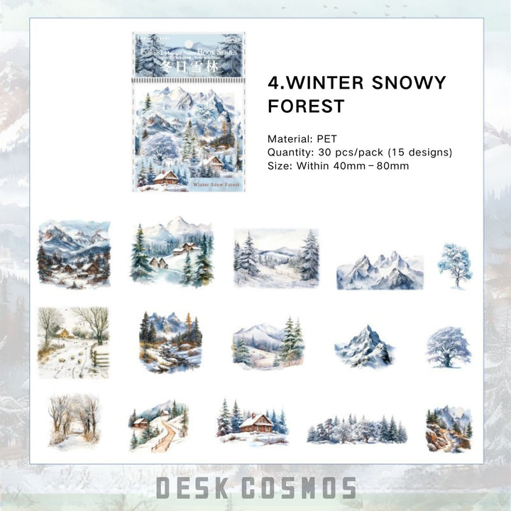 Forest and Forest PET Nature Stickers for Mood Boards