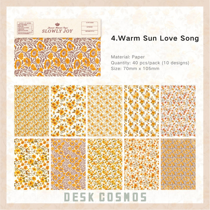 Slowly Happy Warm Sun Love Song Retro Style Paper