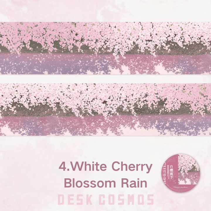 Passing by a Cherry Blossom White Cherry Blossom Rain Washi Tape