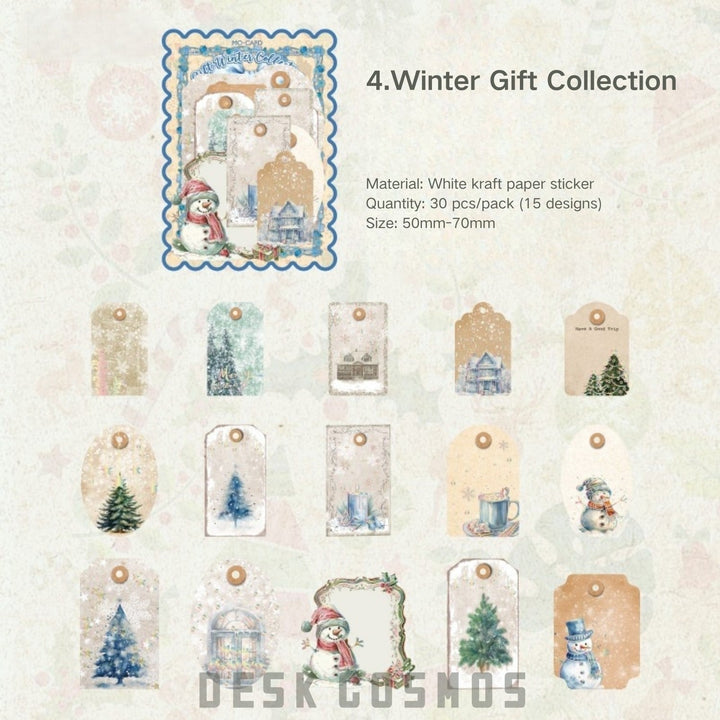 Christmas Confession Series Writing Paper Stickers Holiday Perfect for Decoration