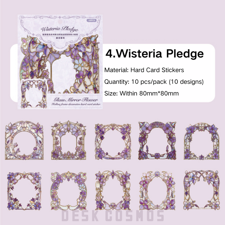 Travel Time Vine Pledge Floral Window Border Stickers Vintage Style
