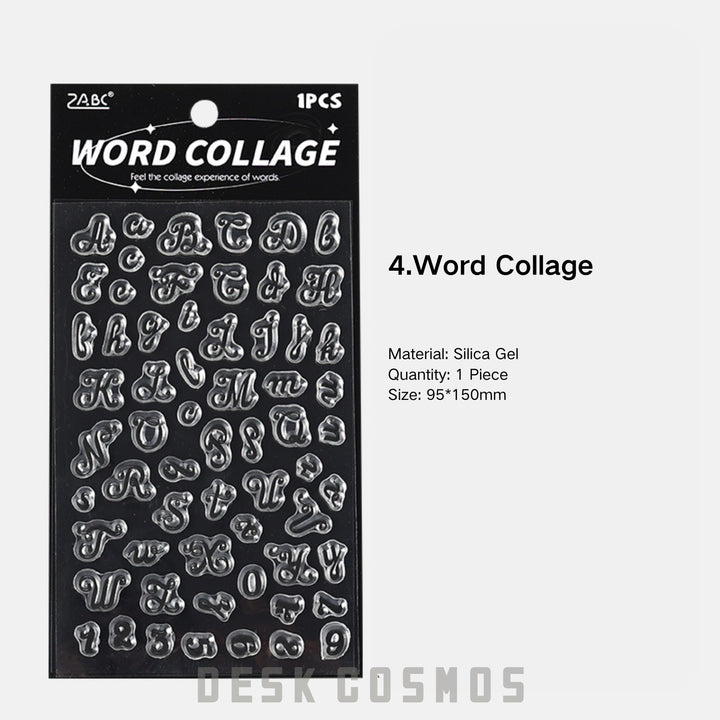 Word Space Transparent Silicone Stamp - Desk Cosmos