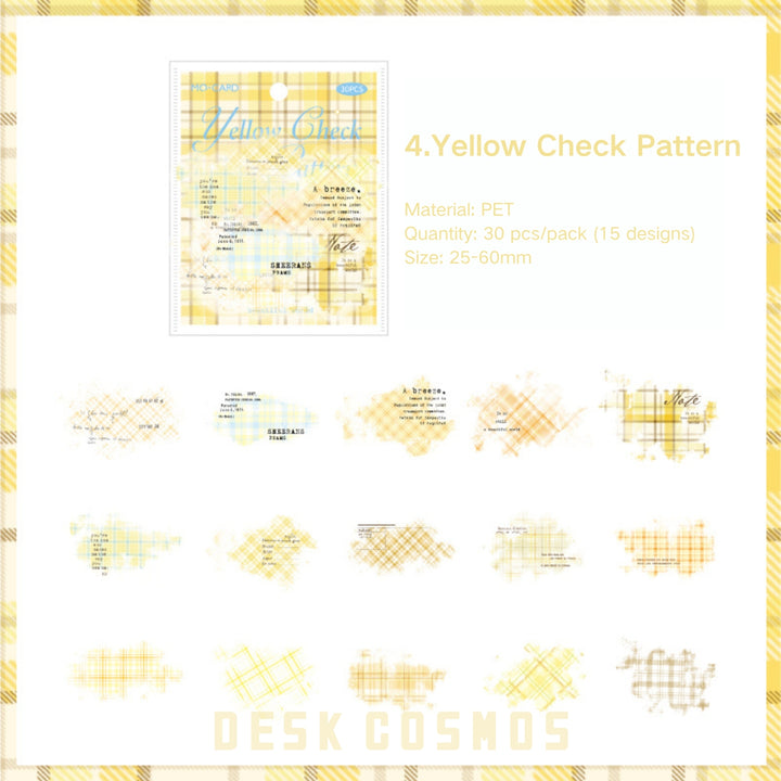 Colorful Plaid Paving Series DIY Stickers Suitable for Personalized Decoration