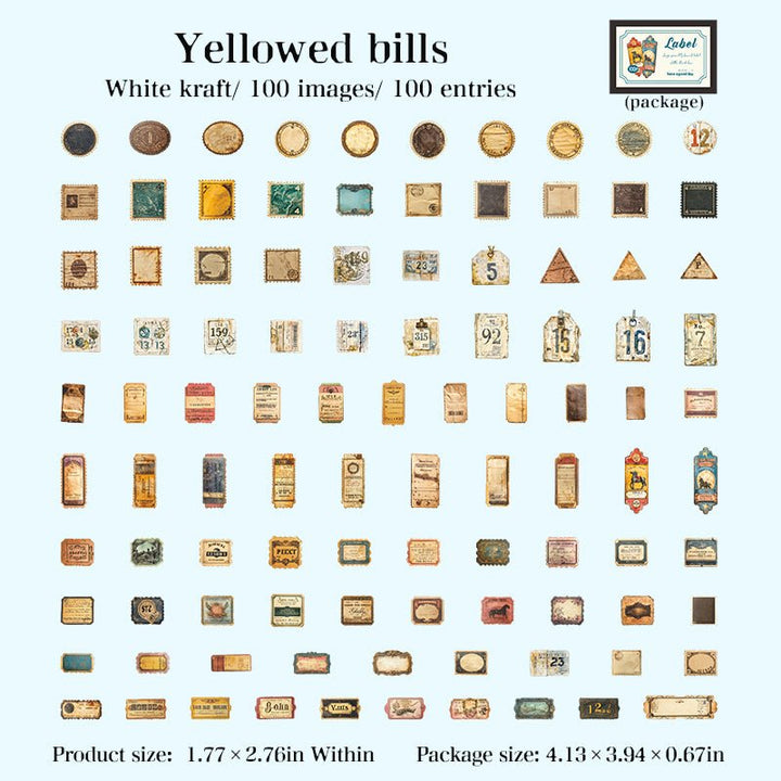 Vintage Little Black Box Label Stickers - Desk Cosmos