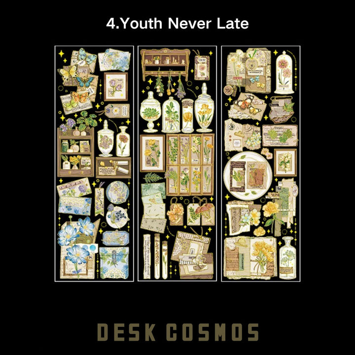 Mountain Moon Blooming Youth Retro PET Stickers Nostalgic Romance