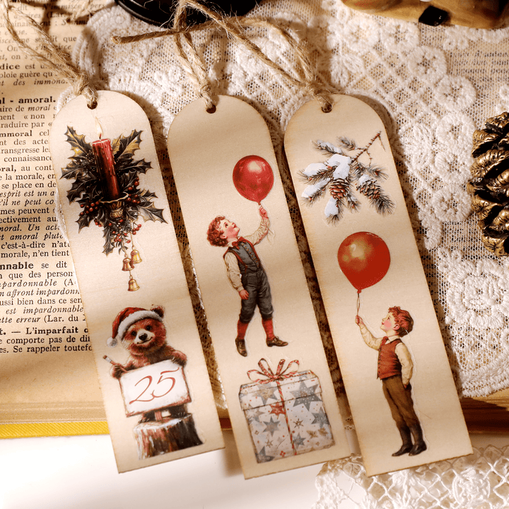 Christmas Santa Animal Transfer Stickers - Desk Cosmos