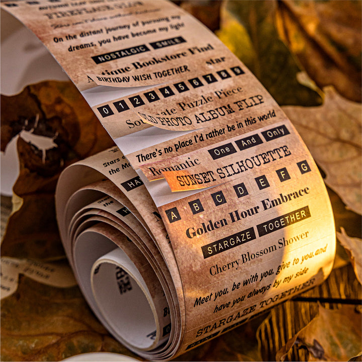 Time’s Words Series Die - cut Tape - Desk Cosmos