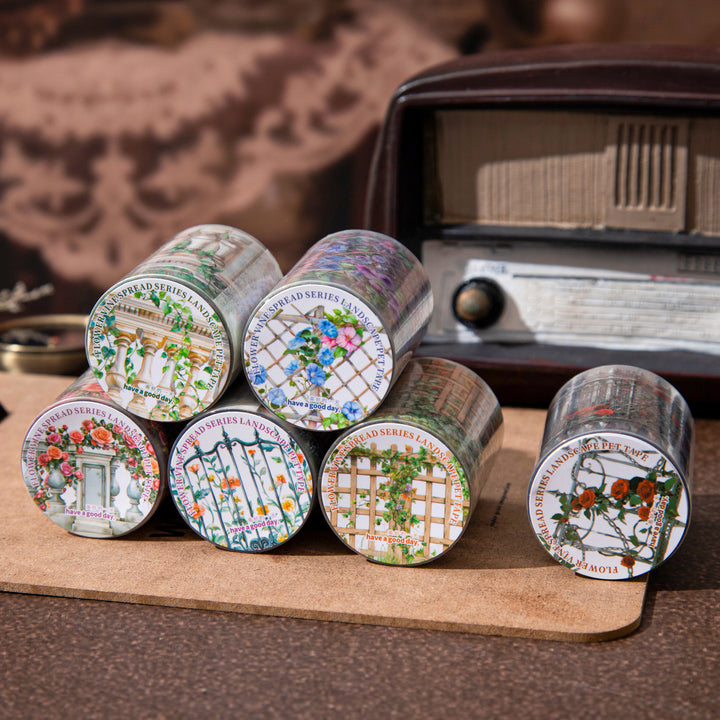 Climbing Vine Flower Scenery Tapes - Desk Cosmos