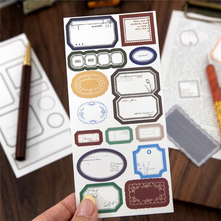 Home Basic Sticker Basic Color Style Label Stickers - Desk Cosmos