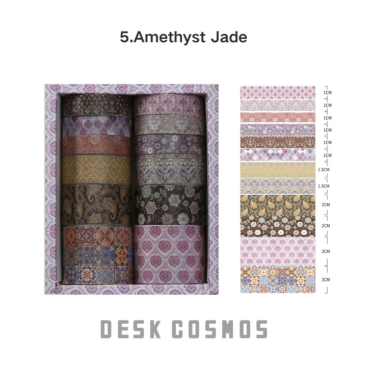 Exotic Charm Purple Jade Washi Tape Aesthetic Mystic