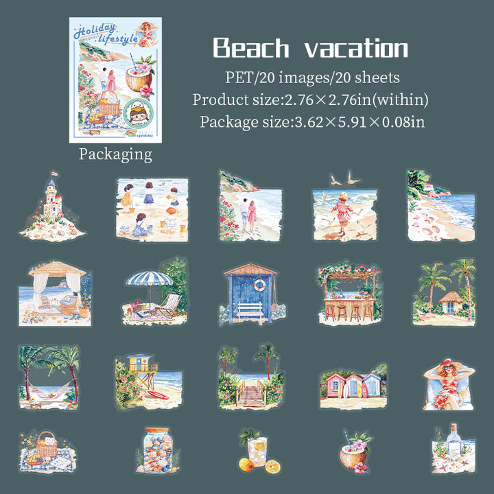 Holiday Lifestyle PET travel collage suitable for journaling