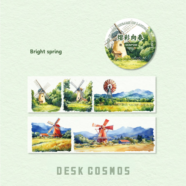 Creek Dream Cloud Rising Tape Bright Spring Nature Inspired Decorative Tape