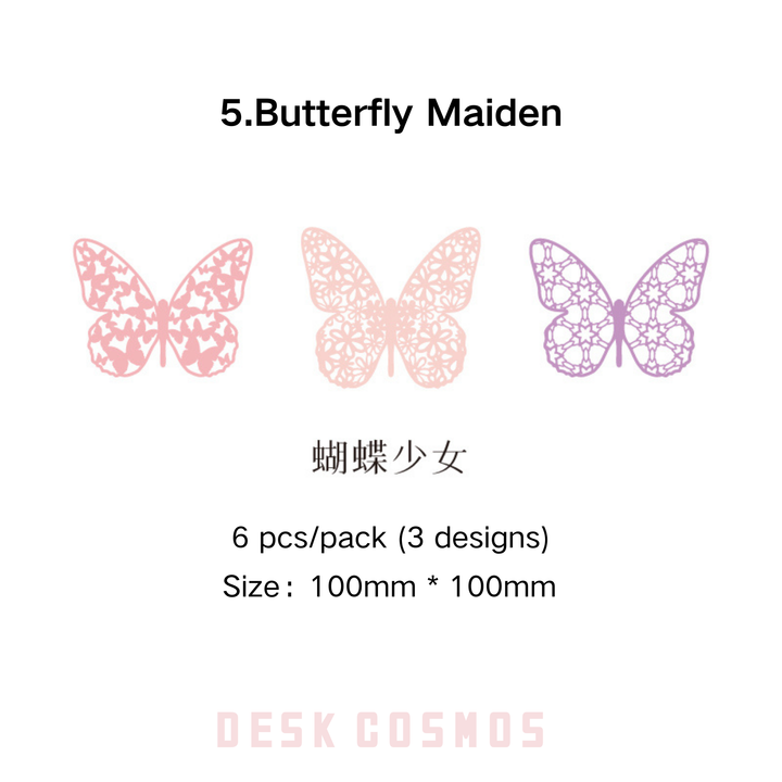 Looking For Butterfly Series Butterfly Maiden Pink Purple Butterfly Lace Paper