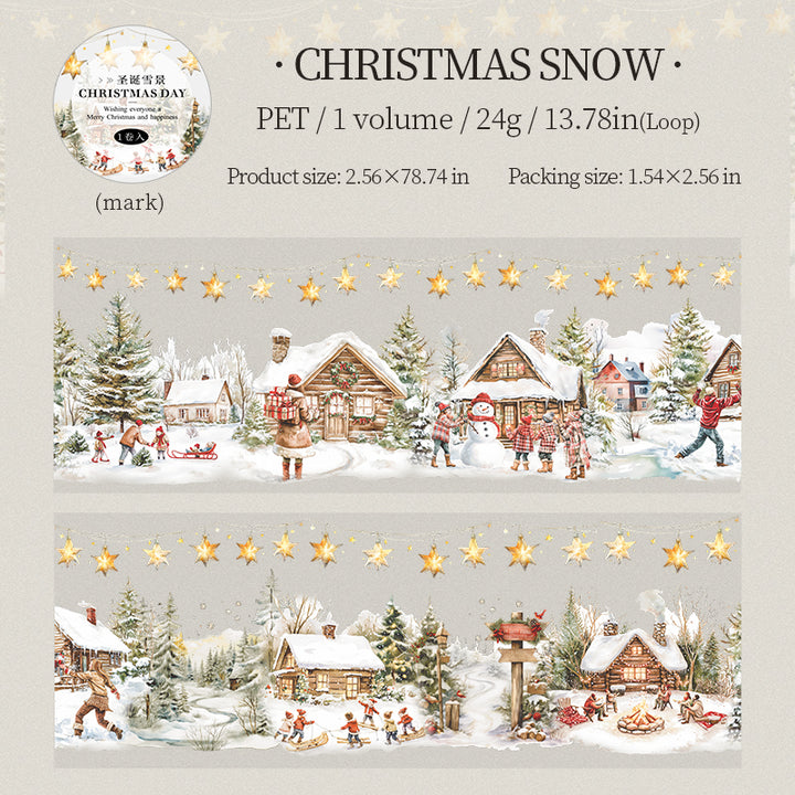 Christmas Day Scenery Creation PET Tape Christmas Festival