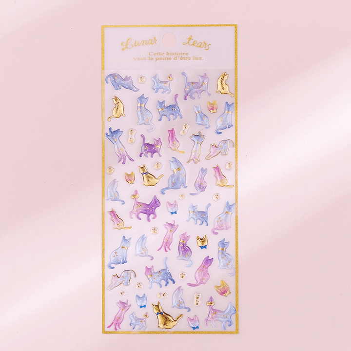 Dreamy Resin Collection Cute Cat Stickers Resin Shiny