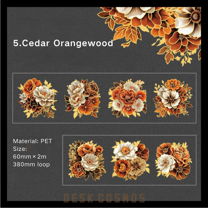 Gothic PET Tape Gilded Flower gothic vintage style
