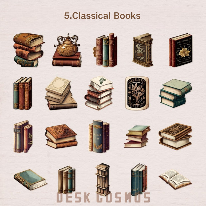 Classic Private Collection Classical Books Old Library Journal Paper
