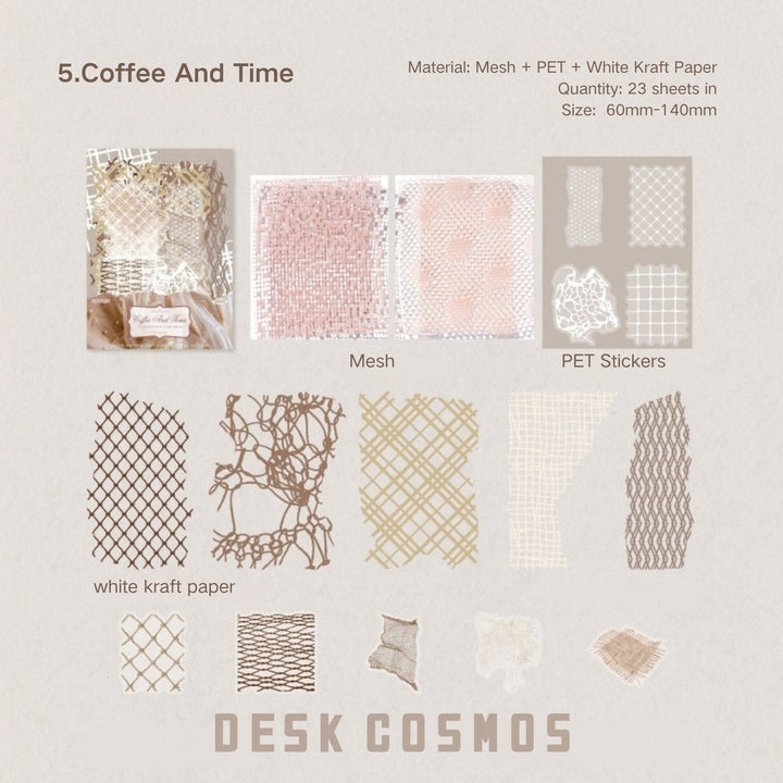 Paper Mesh Series Coffee And Time Background Paper Vintage Journal