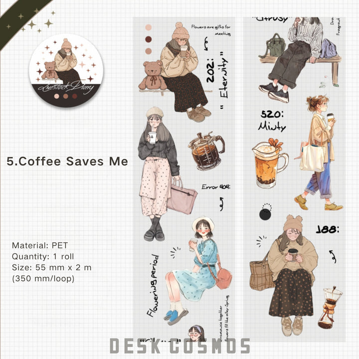 Diary of a Office Worker Coffee Saves Me Work Mood Material