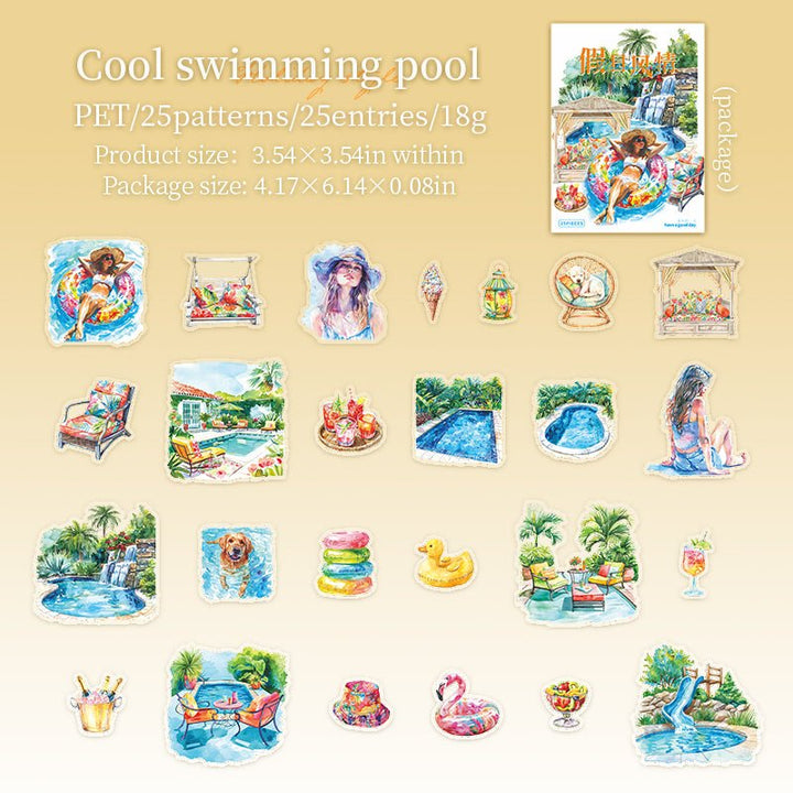 Holiday Style PET Stickers for Mobile Case Decoration