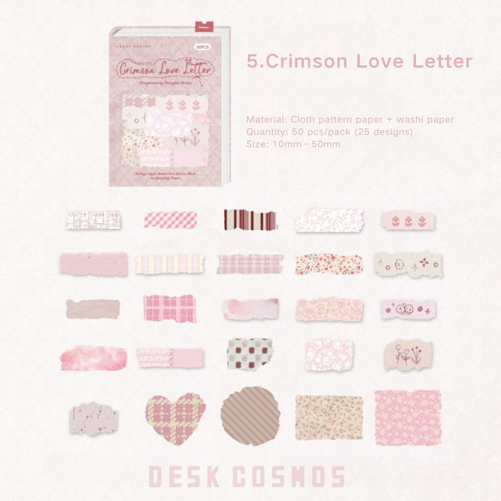 Fragmented Fabric Aesthetic Journal Supply For Daily Decoration