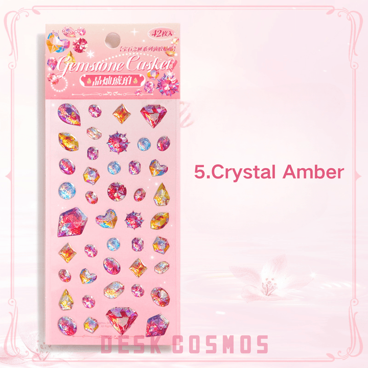 Gem Box Series Amber Glow Transparent Crystal 3D
