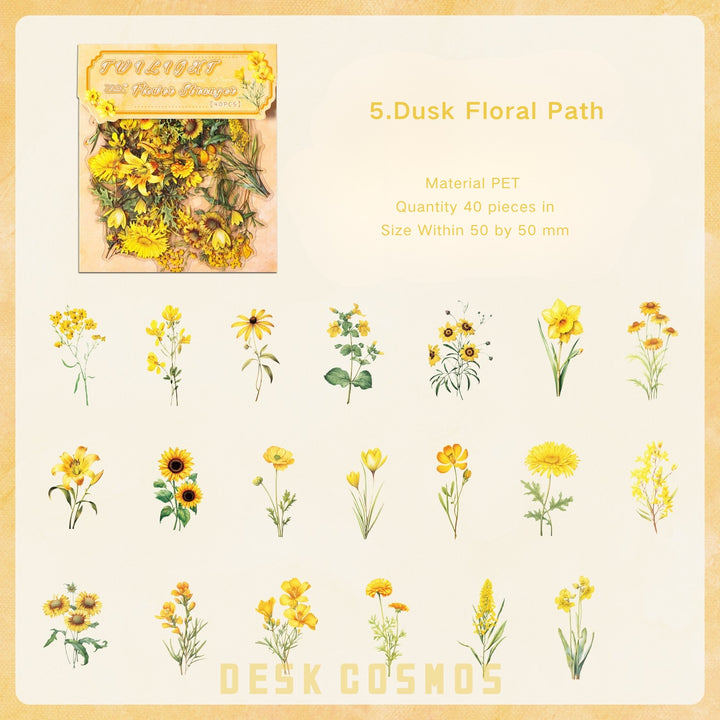 Flowers Dreams Floral Craft Stickers Creative Design Suitable For Art Projects