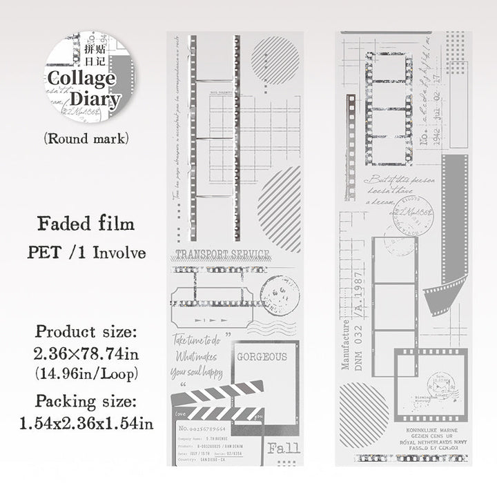 Collage Diary PET Tape Transparent Style for Art Projects