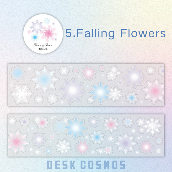 Dream Shimmer Falling Flowers DIY Tape Snowflakes Stars